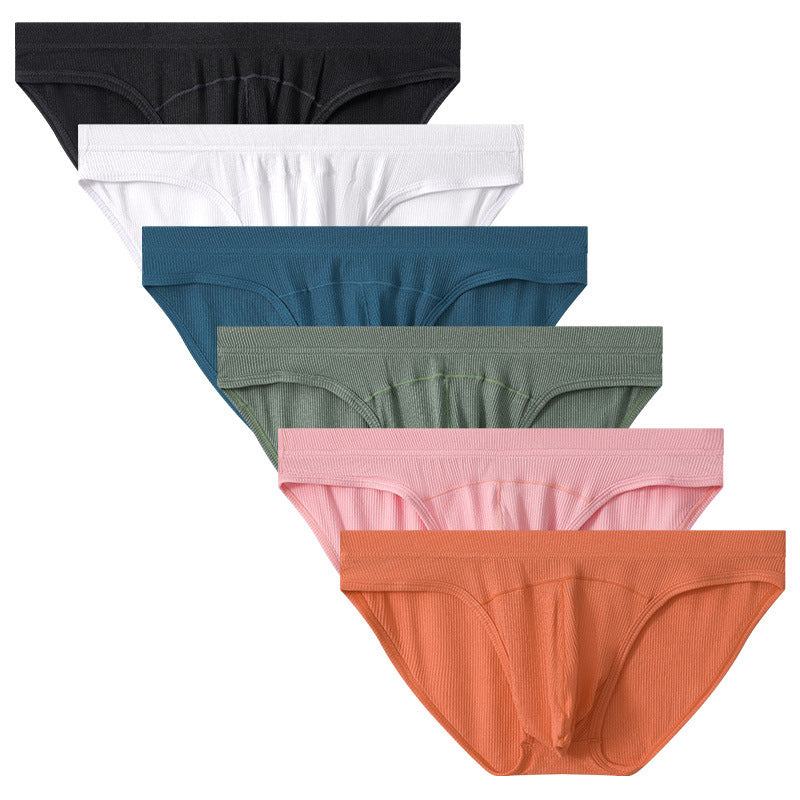 Men's Convex Low Waist Briefs Breathable Sexy Loose Pants