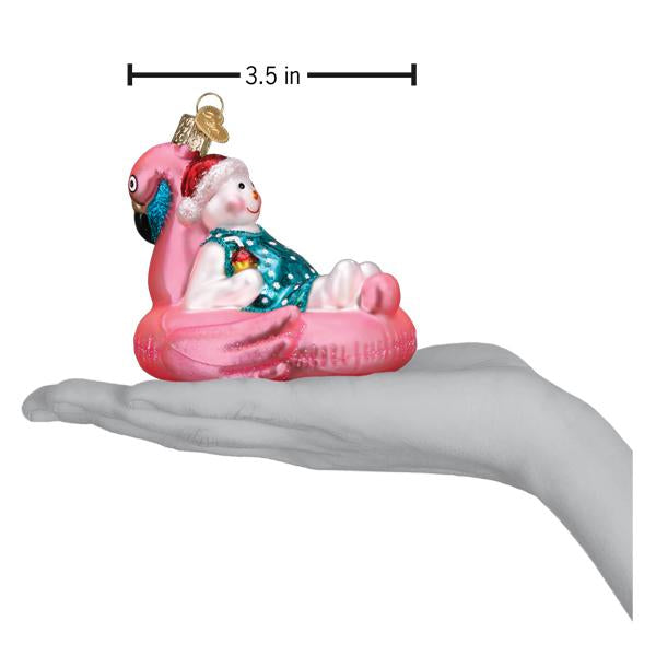 Pool Float Snowman Ornament