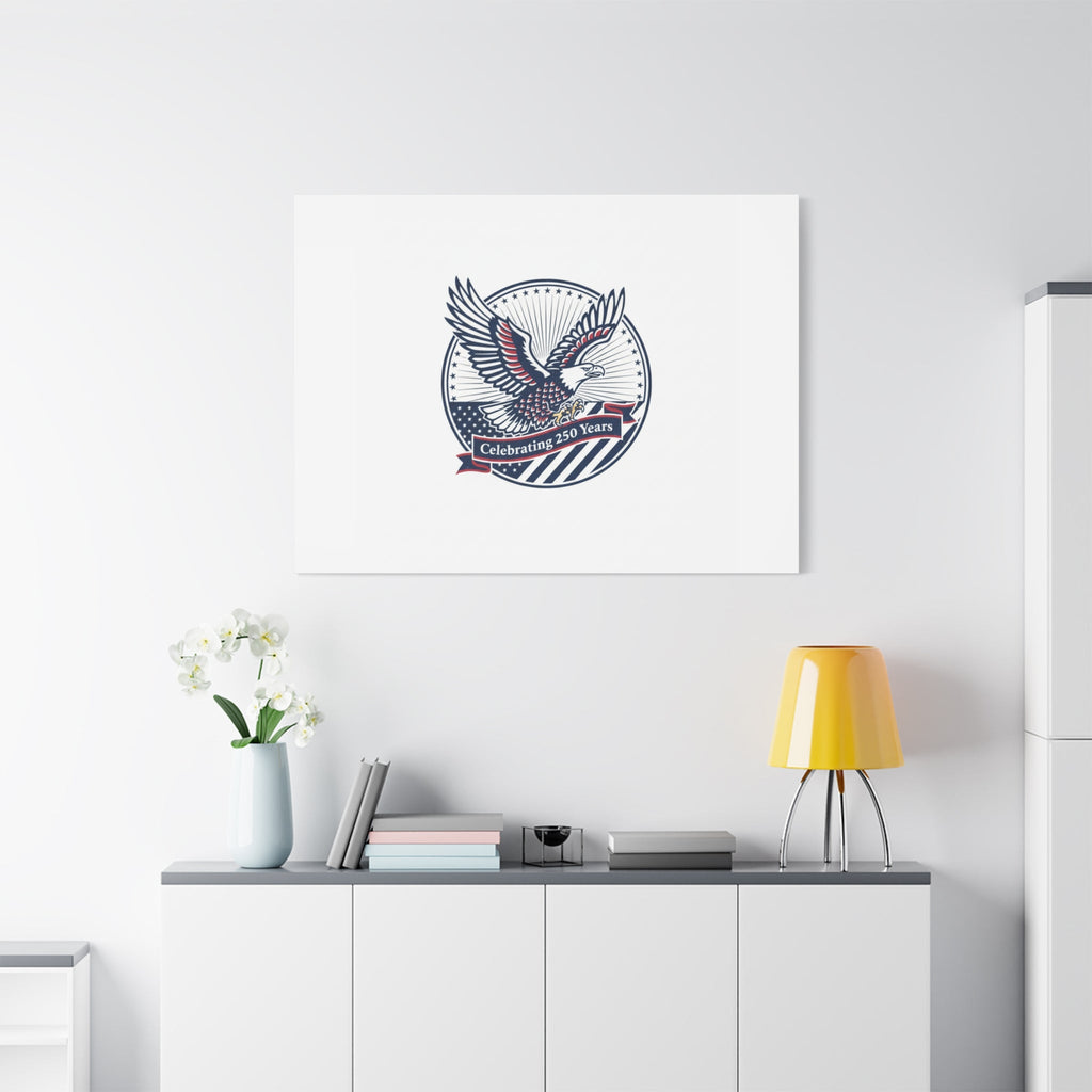250th Anniversary Eagle Emblem Canvas | Semiquincentennial Americana