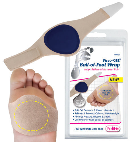 Visco-Gel Ball-of-Foot Cushion Wrap - Small - Metatarsal Pain Relief