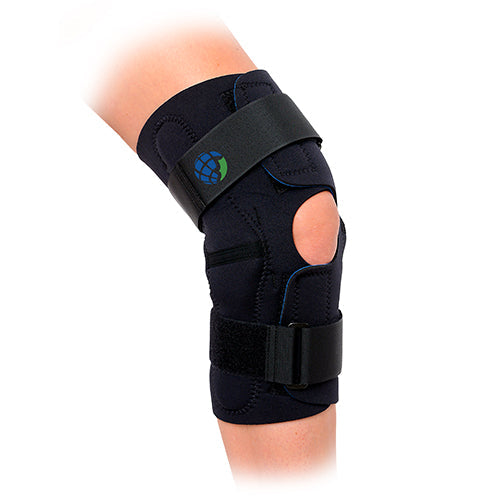 Wrap-Around Hinged Knee Brace - Medium, 14-16" Knee Circumference - for Ligament Support
