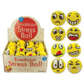 Emoticon Stress Balls 3-inch - 24 Count Display for Hand Exercise & Stress Relief