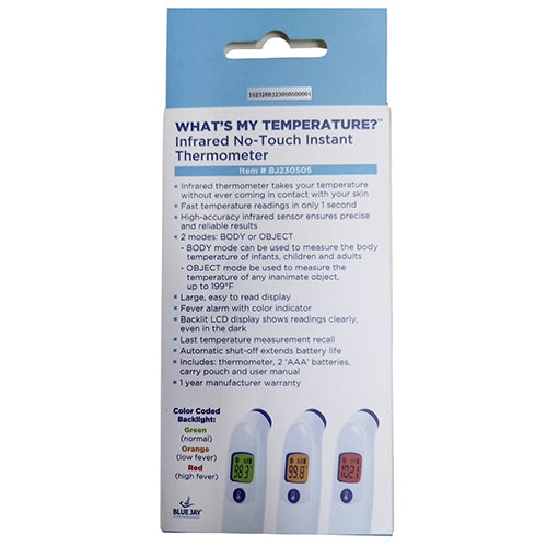Non-Contact Infrared Thermometer: 1-Second Accuracy and Dual-Mode Tracking by Blue Jay