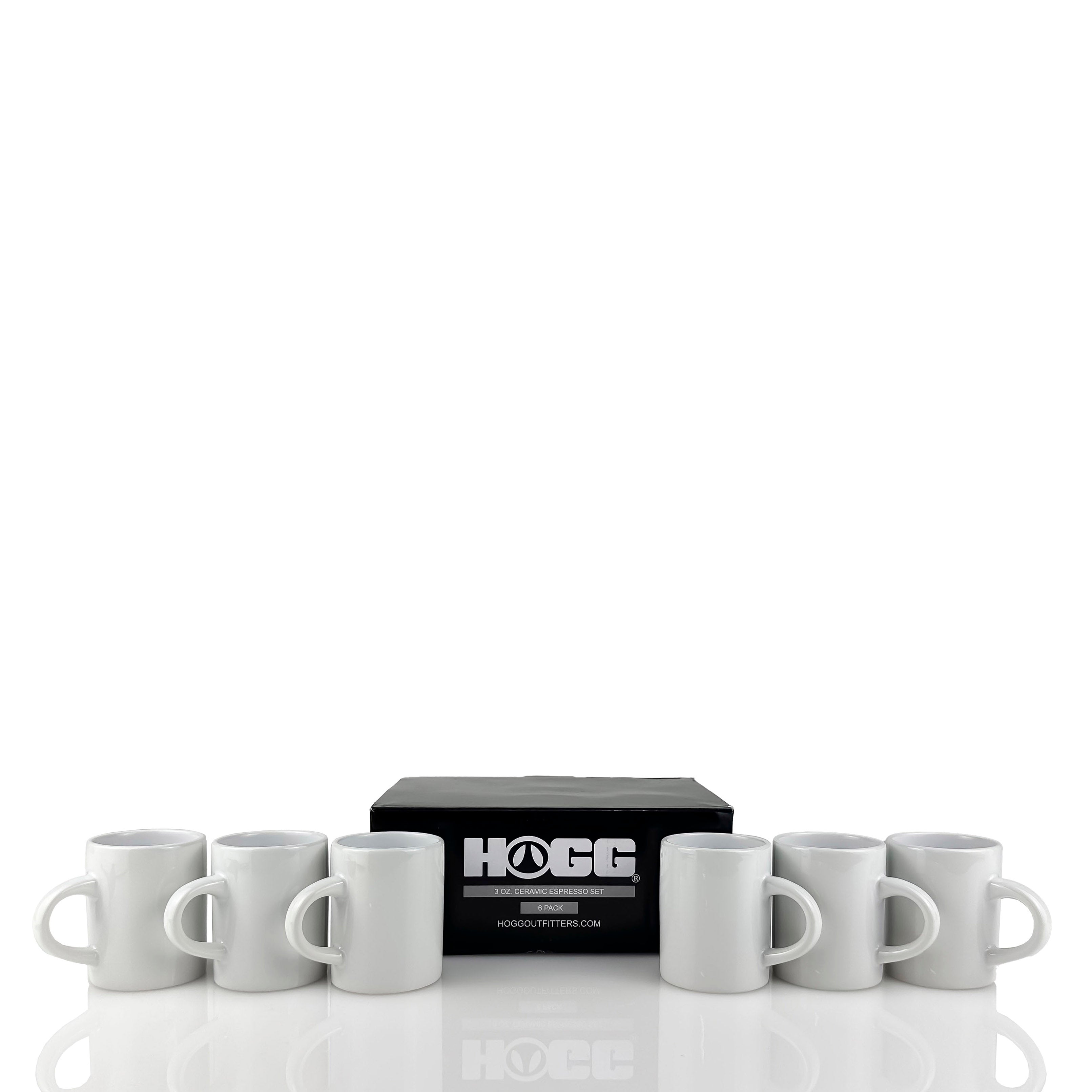 3oz CERAMIC ESPRESSO MUG - 6 PACK