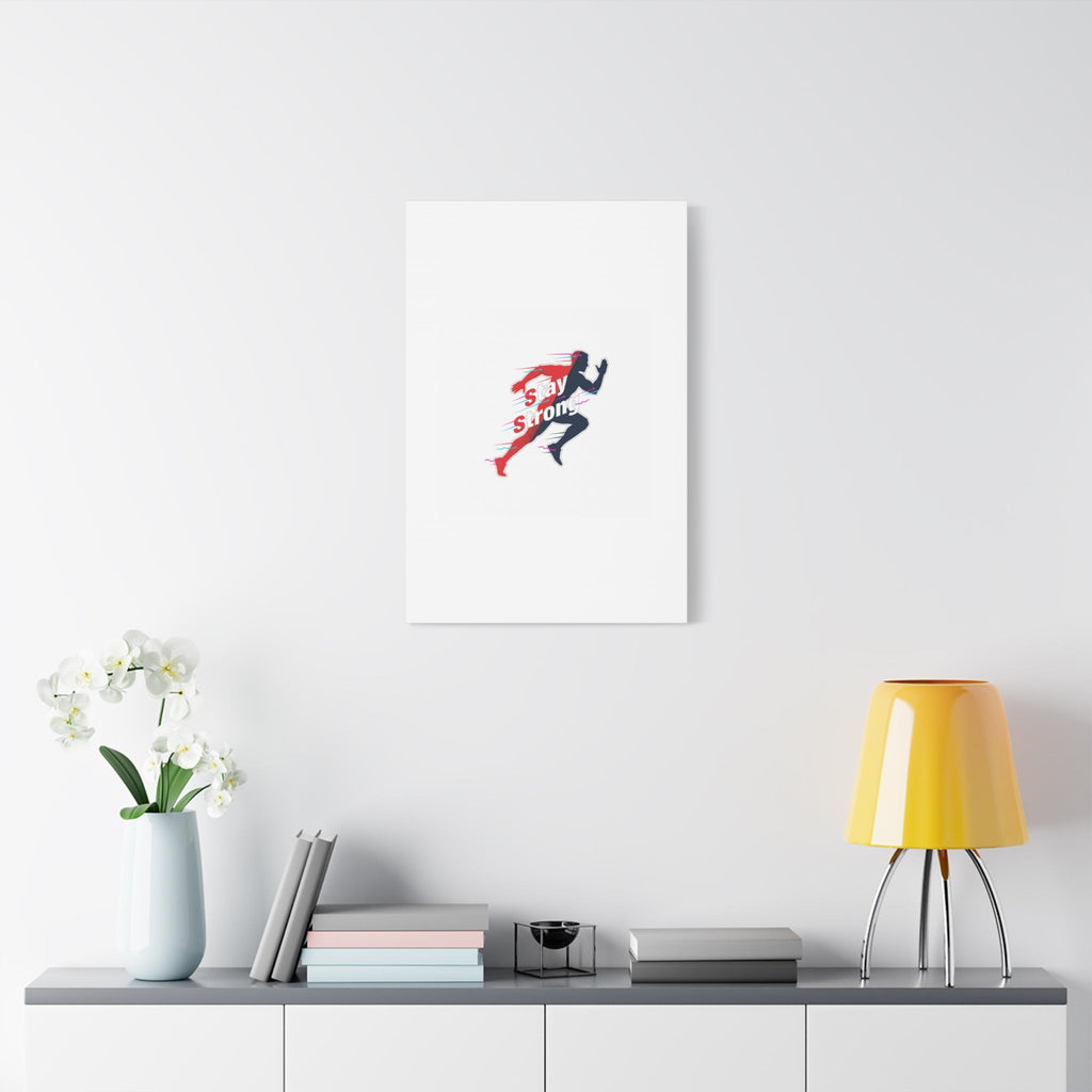 Stay Strong Runner Canvas | Fitness Motivation, Gym Wall Art