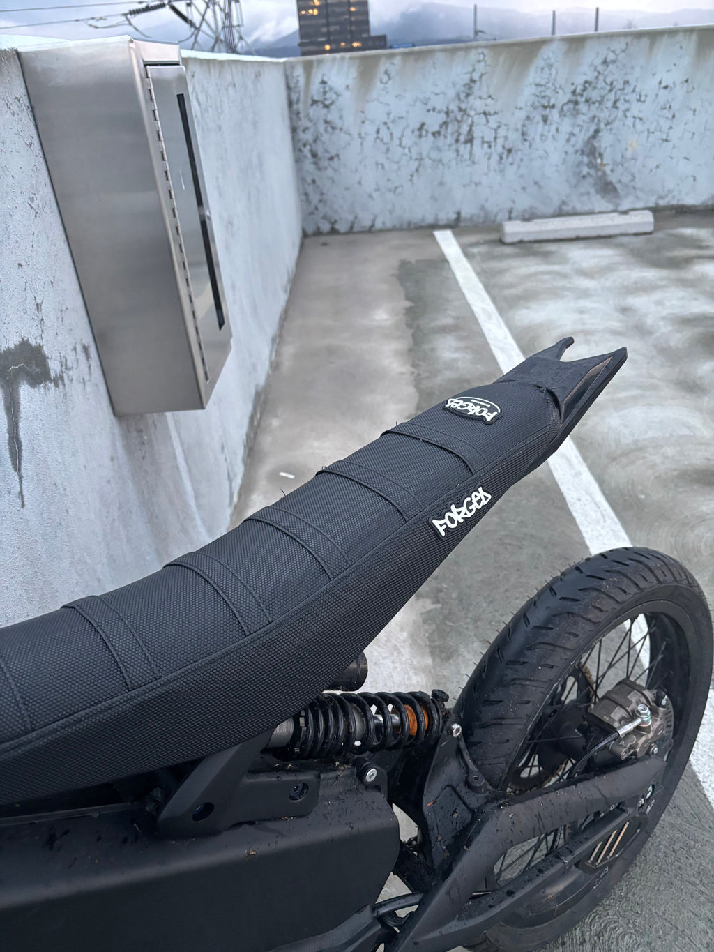 Forged Racing E-Moto Ribbed Seat Cover | Grip Seat Cover for Surron, Talaria & E-Ride