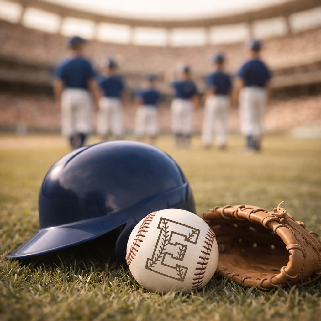 Personalized Baseball Ball with Custom Name - Initial