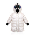 Big kids double zipper Ultraman glasses down jacket