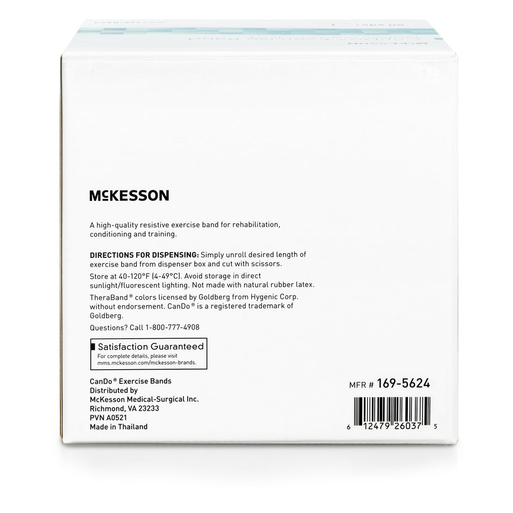 McKesson Exercise Resistance Band, Blue, 5 Inch x 50 Yard, Heavy Resistance 169-5624