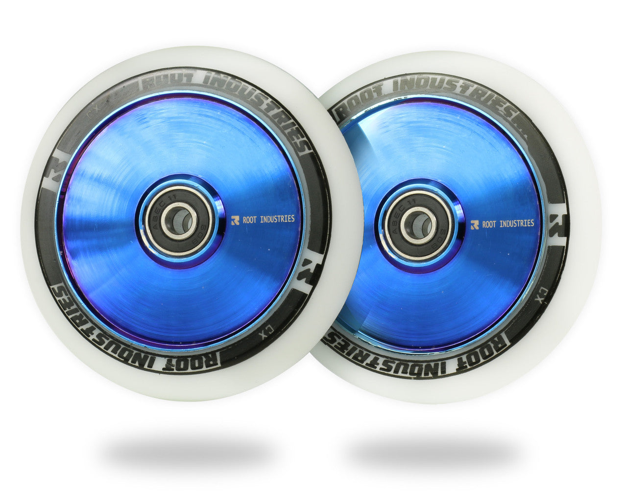 Root Industries AIR Wheels 110mm - White/Blue Ray (Pair)