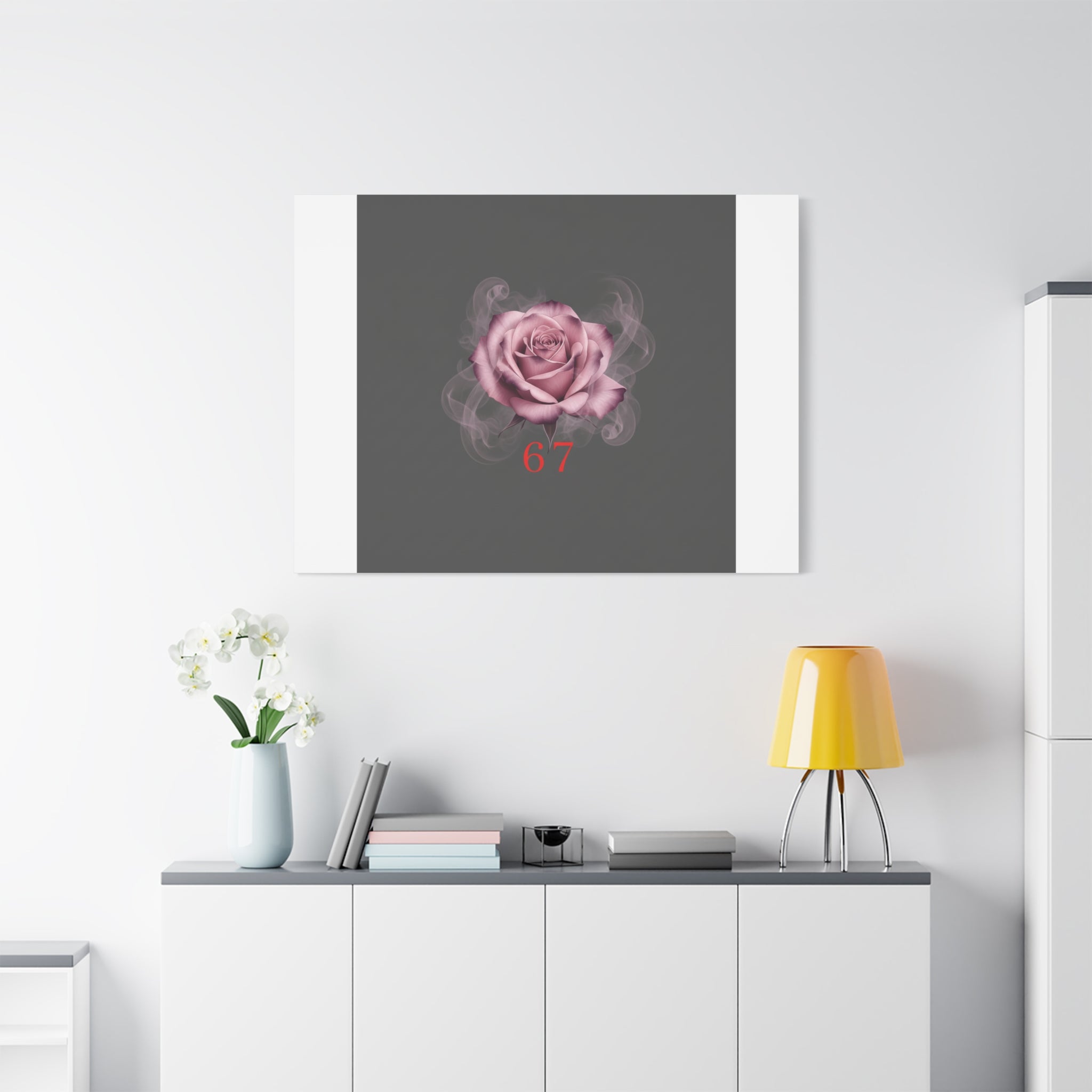 6 7 Valentine's Canvas | Viral Gothic Rose Wall Art | 6 7 Meaning Dark Romance