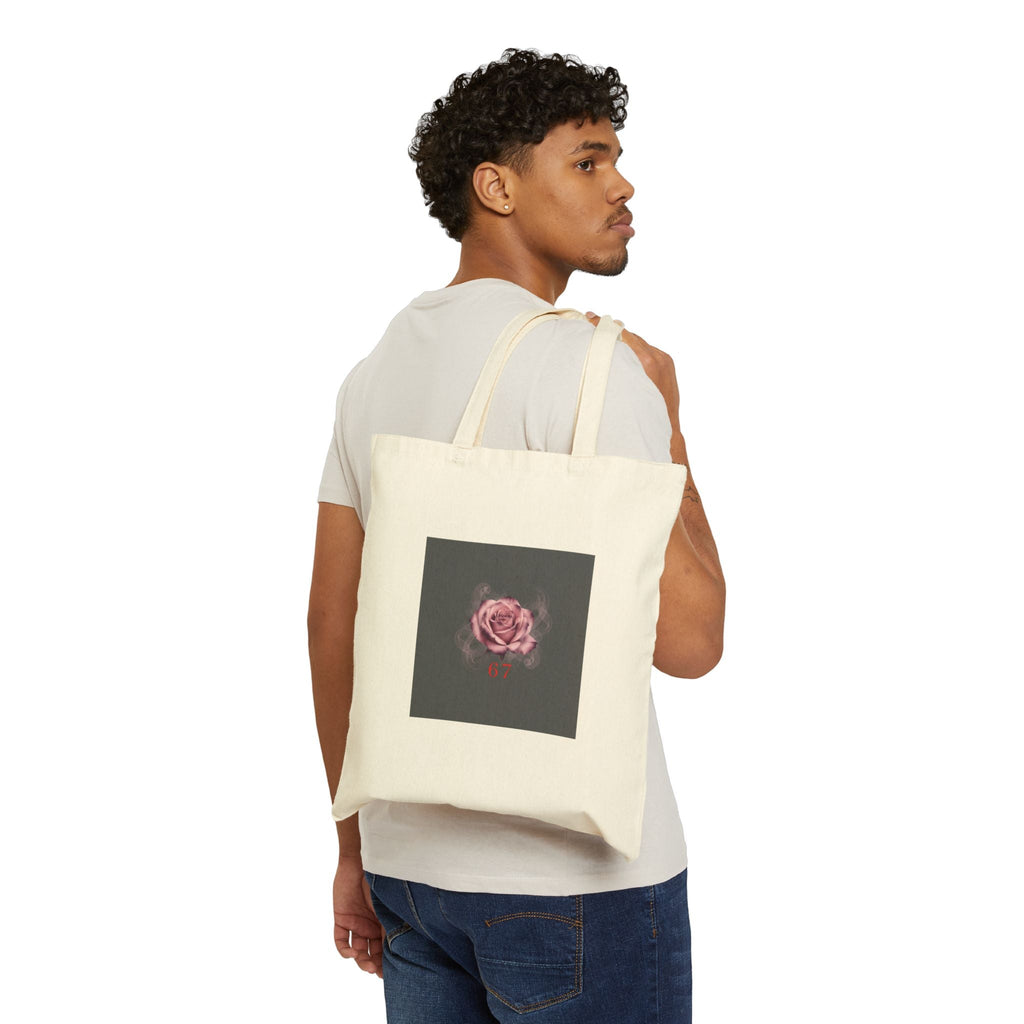 Moon Rose Tote, Romantic Gothic Lite canvas tote