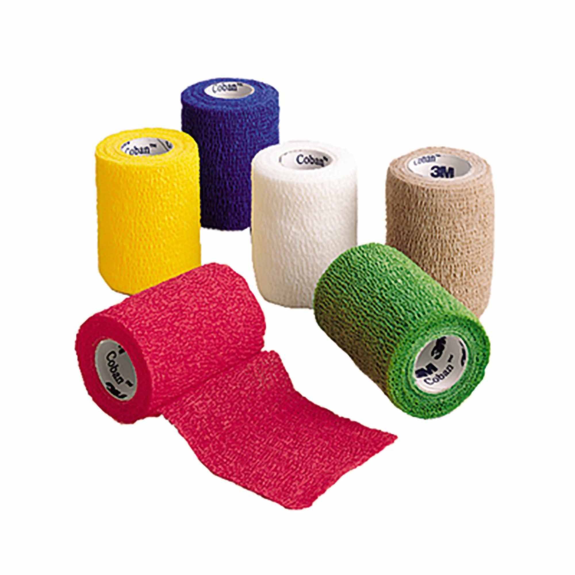 3M™ Coban™ Self-adherent Closure Cohesive Bandage, 3 Inch x 5 Yard, Blue 1583B