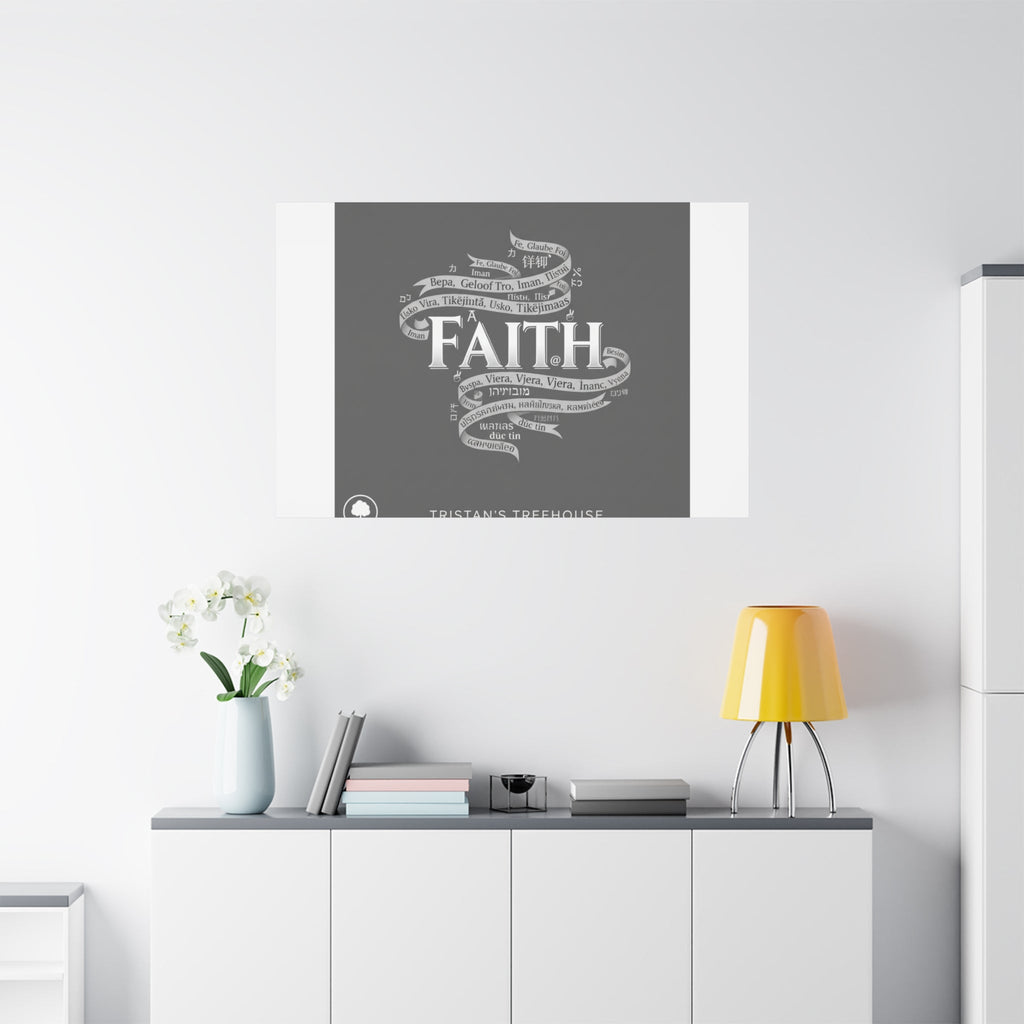 handwritten faith ribbon Canvas | sketch aesthetic, doodle design