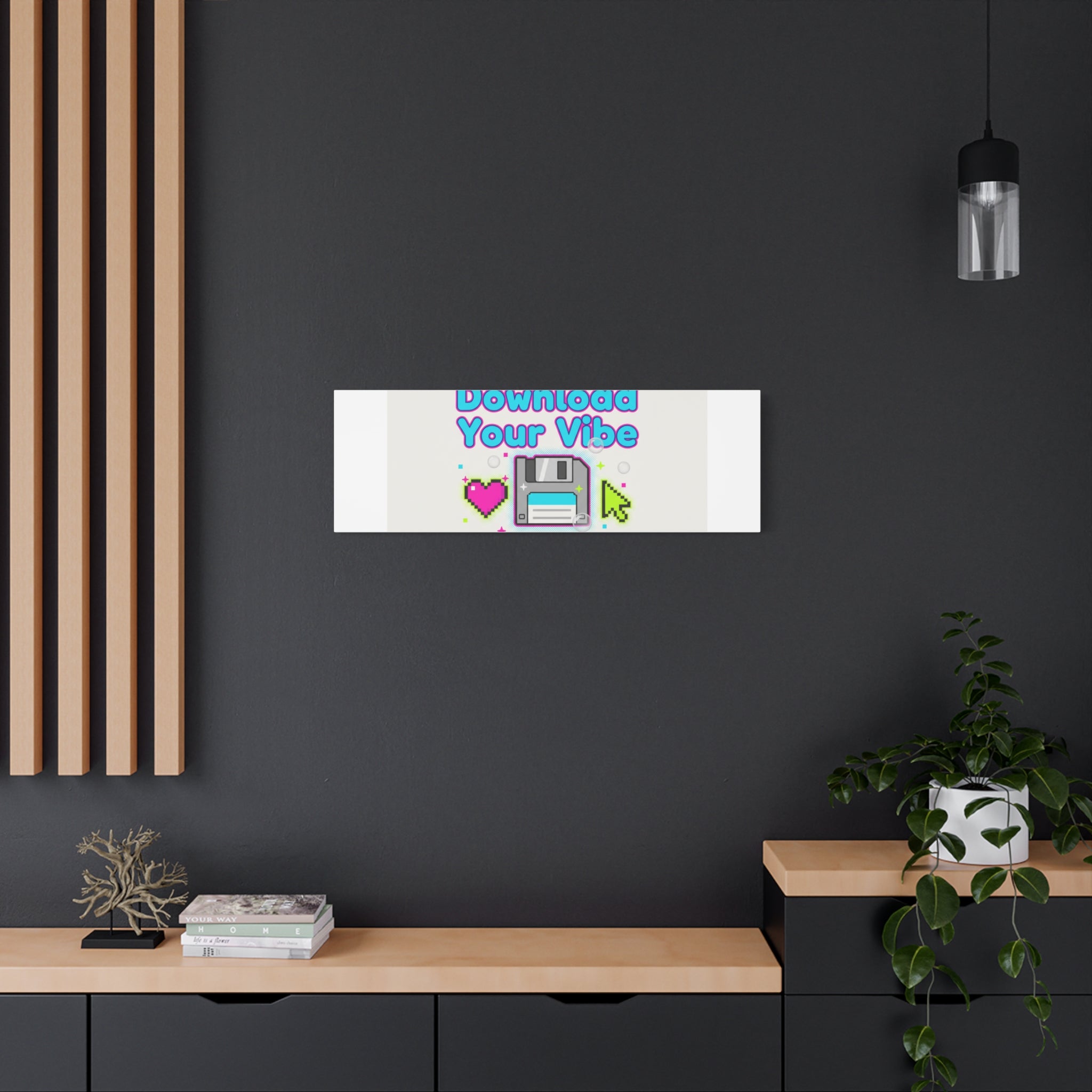 Download Your Vibe Canvas | Y2K Retro Tech, Pixel Floppy Disk Poster