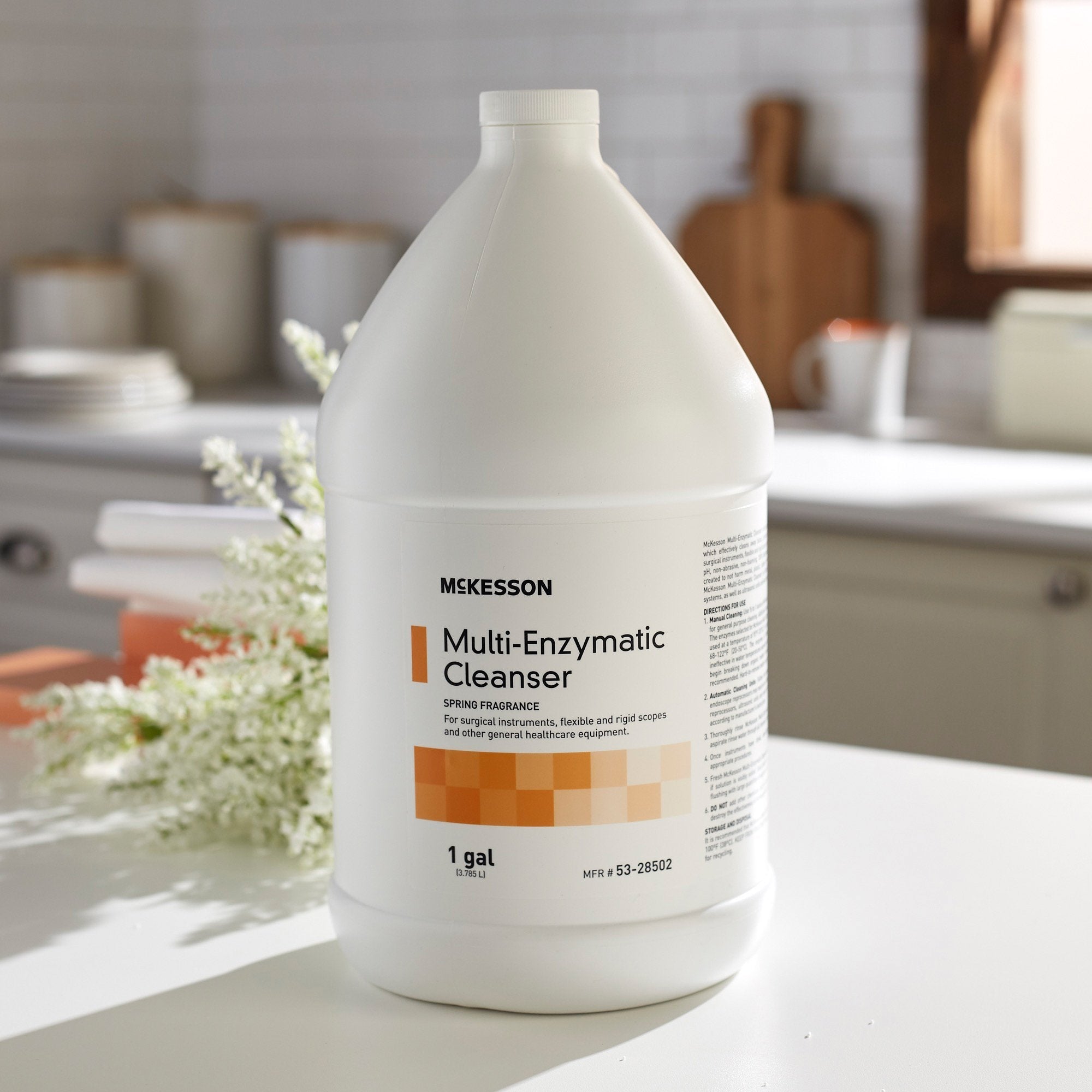 McKesson Multi-Enzymatic Instrument Detergent, 1 gal Jug, Spring Fresh Scent 53-28502