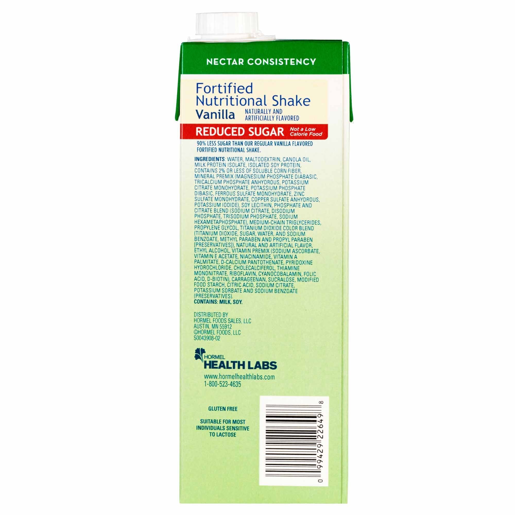Med Pass® Reduced Sugar Vanilla Fortified Nutritional Shake, 32-ounce carton 22649