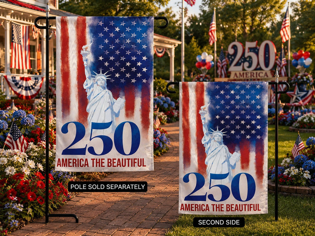 250th Anniversary America The Beautiful 2 Sided Garden Flag