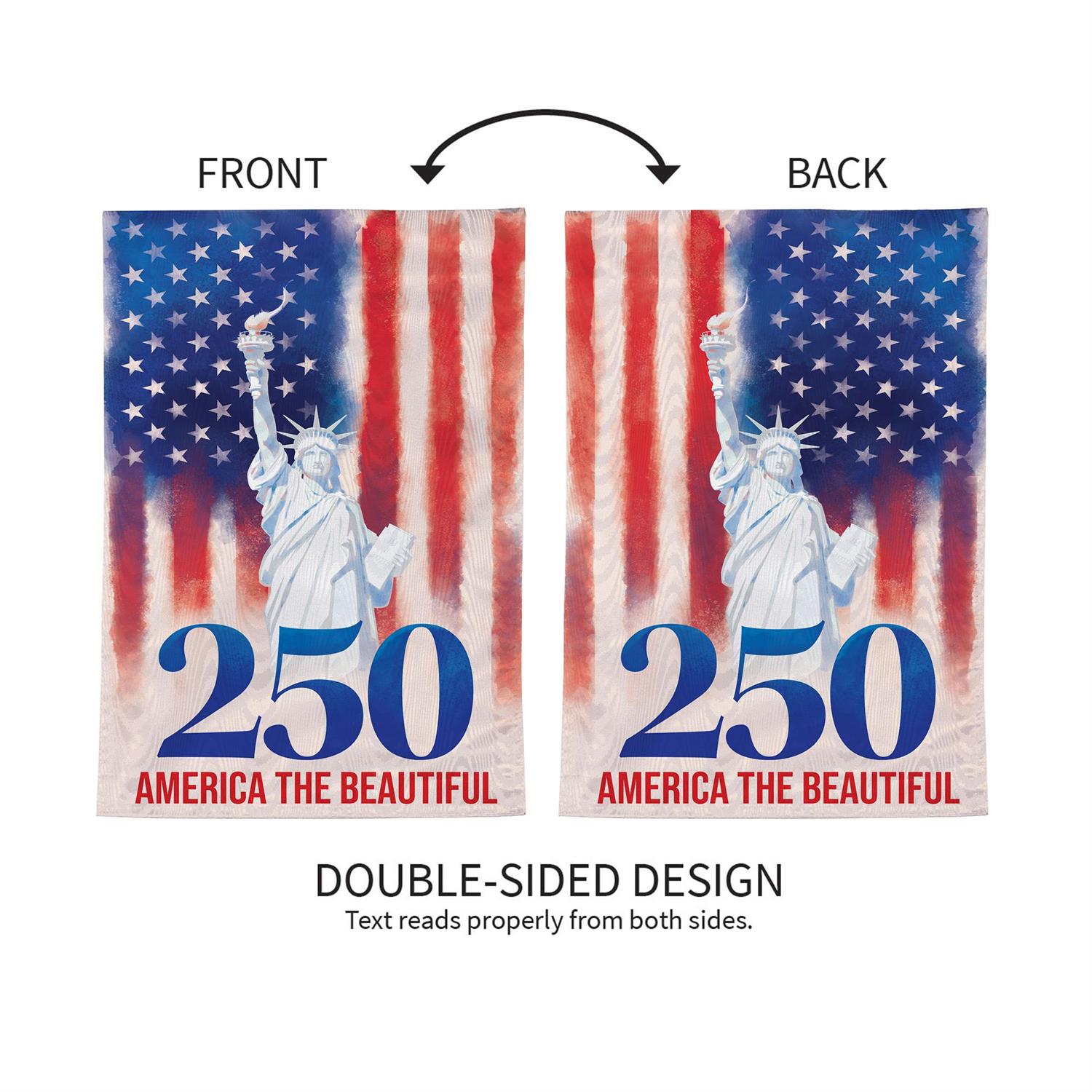 250th Anniversary America The Beautiful 2 Sided Garden Flag