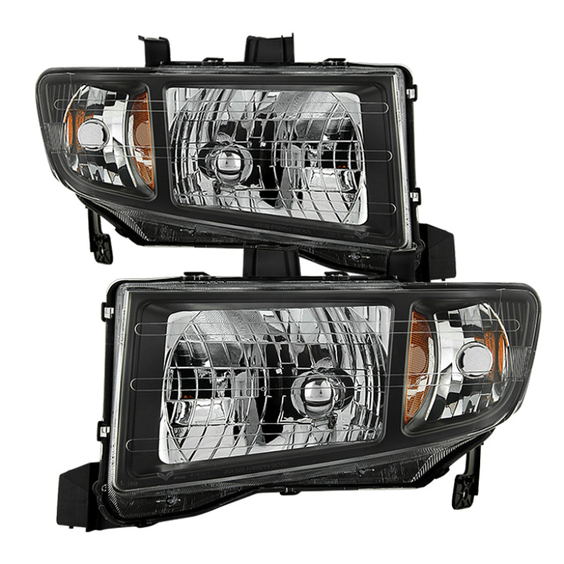 SPYDER Xtune Honda Ridgeline 06-13 Crystal Headlights Black HD-JH-HRID06-AM-BK 9025495
