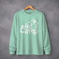 Let's Camp Tent and Mountain Design Adventure Long Sleeve T-Shirt