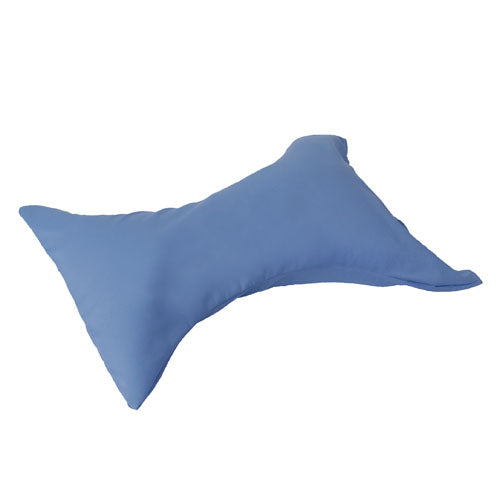 Alex Orthopedic Bow Tie Pillow for Neck Support - Blue Fiber Filled Cervical Pillow