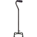 Quad Cane - Small Base, Foam Grip, Adjustable Height, 300 lb Capacity - Black