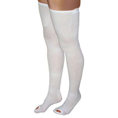 Anti-Embolism Stockings 15-20 mmHg Thigh High with Inspection Toe, Medium Regular