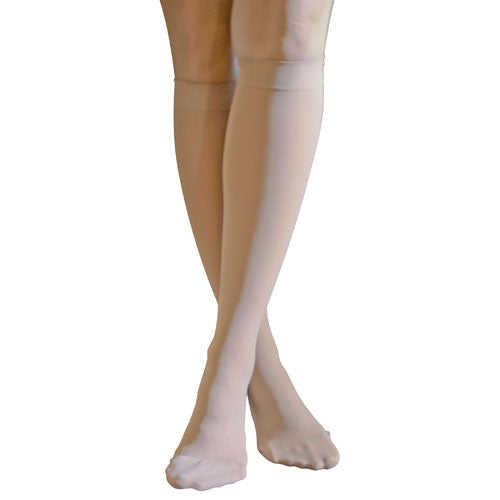 Blue Jay Anti-Embolism Stockings, Medium, 15-20mmHg, Below Knee, Closed Toe, Beige