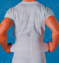 Sportaid 9" High Back Support Belt - Medium/Large (32-44" Hip) - White