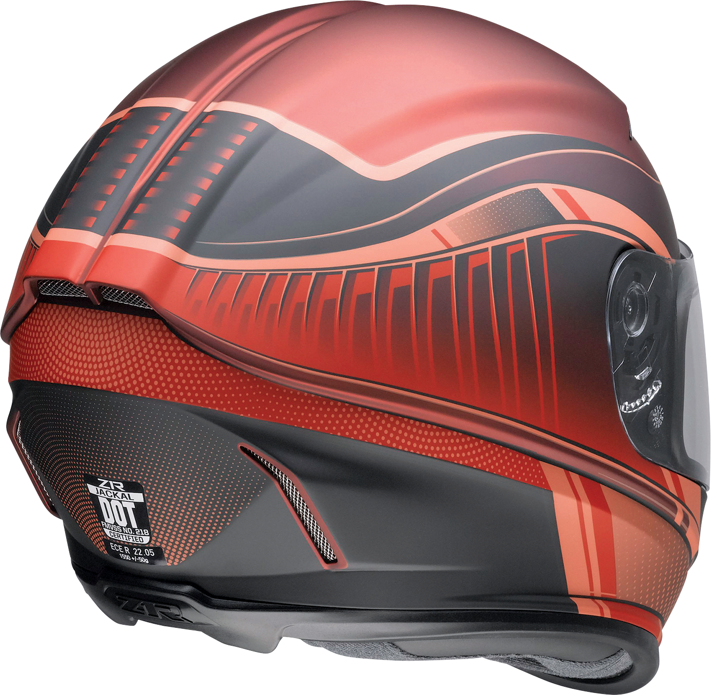 Z1R, Z1R Jackal Helmet Dark Matter Red 2XL - Injection-Molded Polycarbonate Shell with Advanced Ventilation