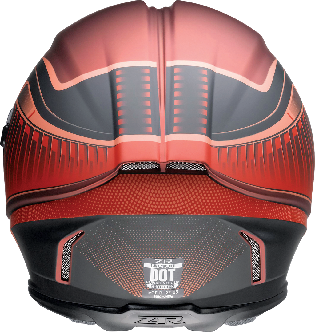 Z1R, Z1R Jackal Helmet Dark Matter Red 2XL - Injection-Molded Polycarbonate Shell with Advanced Ventilation