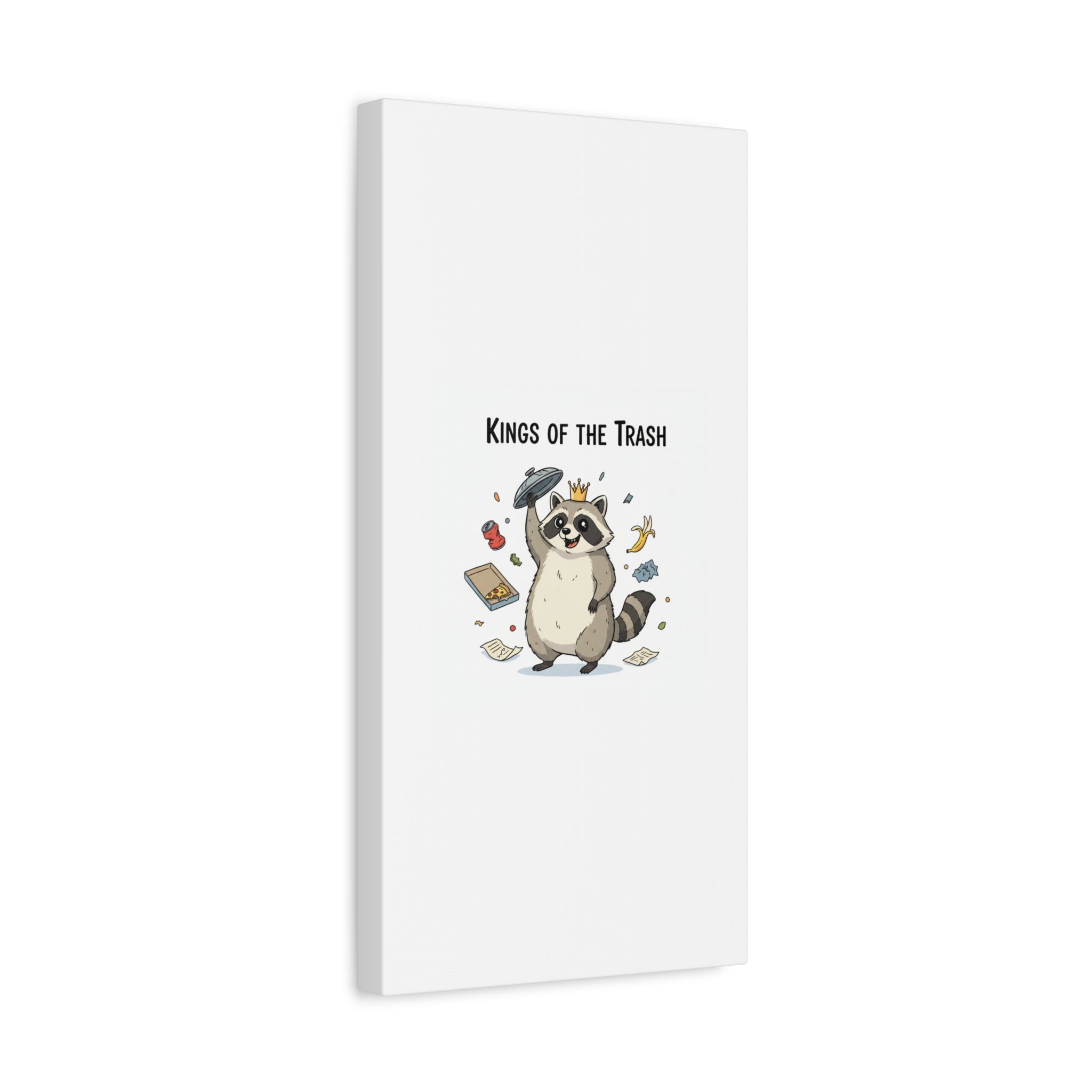 Kings of the Trash Canvas, Raccoon Doodle | Trash Panda, Goofy Critter Art