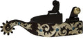 Showman ® brown steel spur with 1" band and 2.5" shank.