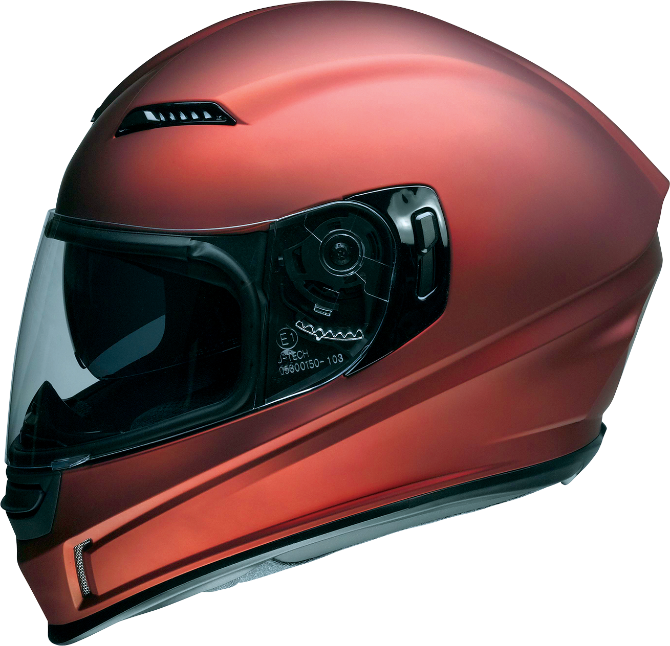 Z1R, Z1R Jackal Helmet Satin Red Large 0101-14824 - Advanced Motorcycle Helmet with Drop-Down Sun Visor and Integrated Speaker Pockets