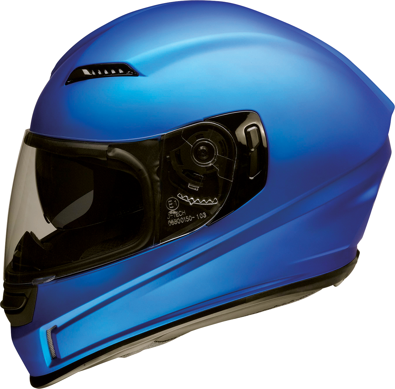 Z1R, Z1R Jackal Helmet Satin Blue Medium - Injection-Molded Polycarbonate Shell with Drop-Down Sun Visor