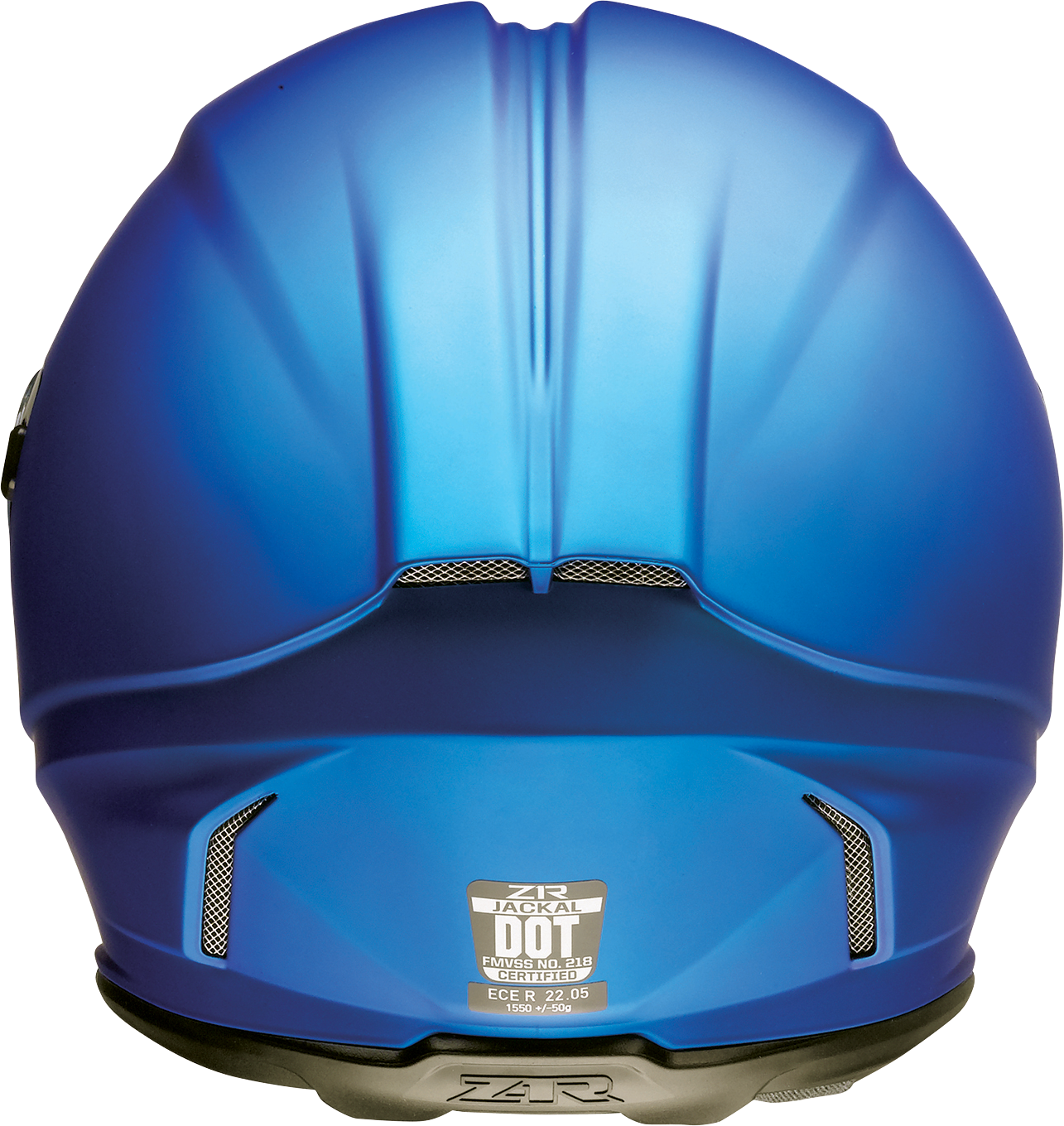 Z1R, Z1R Jackal Helmet Satin Blue Medium - Injection-Molded Polycarbonate Shell with Drop-Down Sun Visor