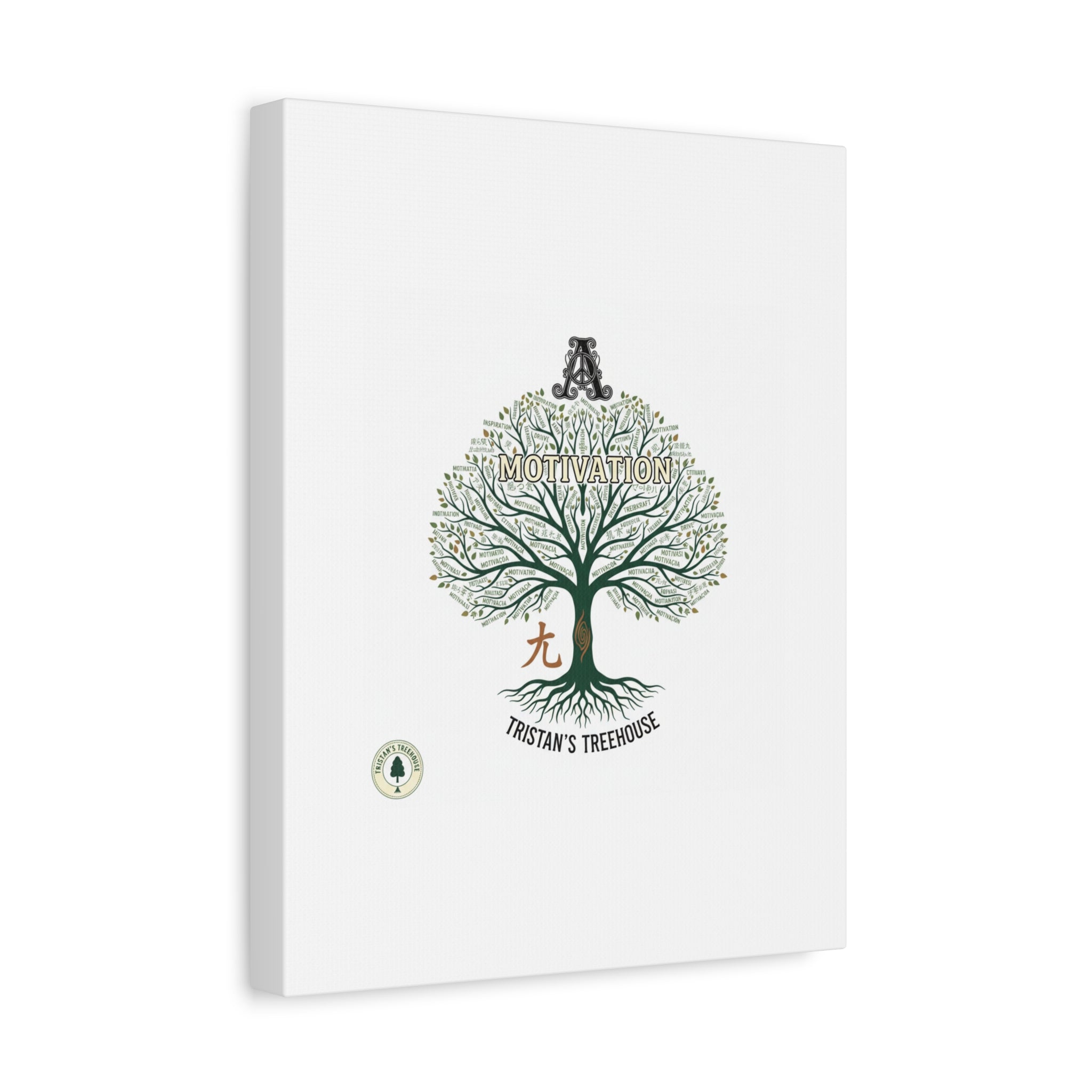 Handwritten Doodle Tree Canvas | Matte Stretched Wall Art