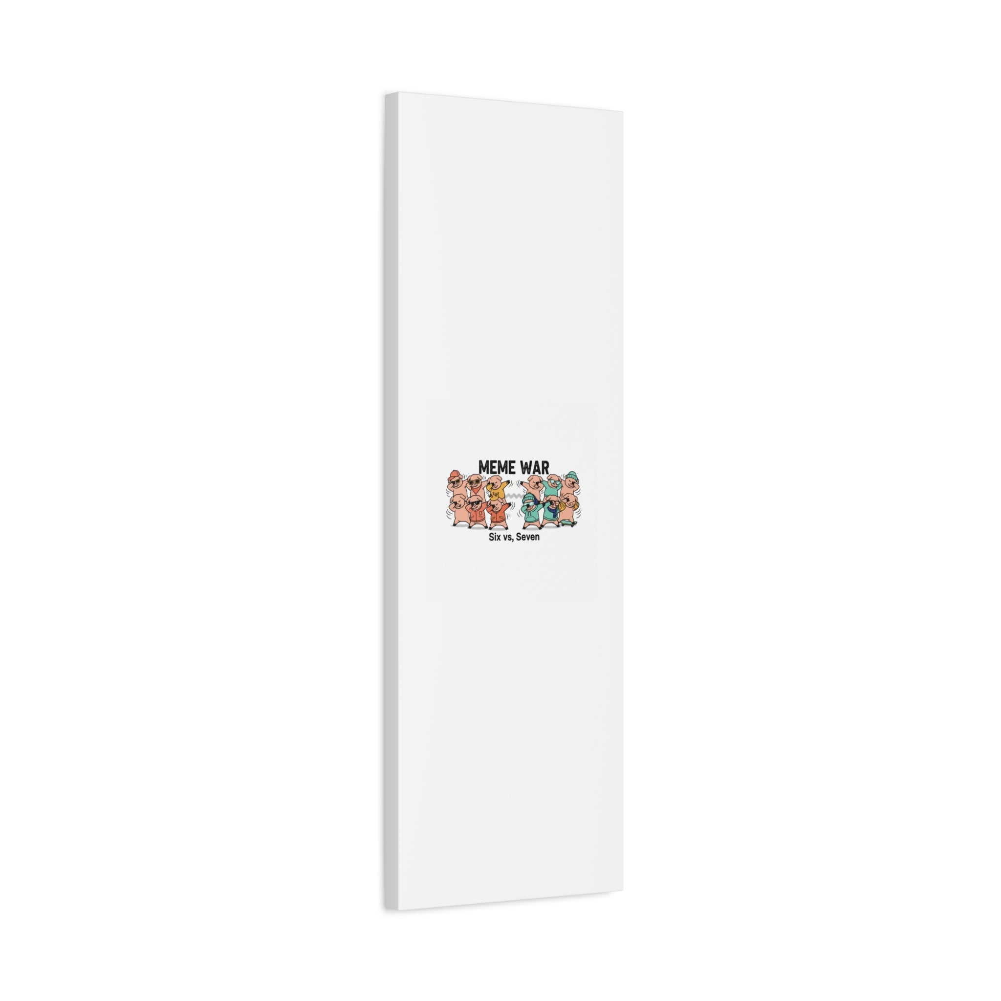 Meme War: Six vs. Seven Canvas Wall Art