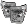 SPYDER Ford Super Duty 11-15 Projector Headlights CCFL Halo DRL Chrm Low 9006 PRO-YD-FS11-CCFL-C 5071736