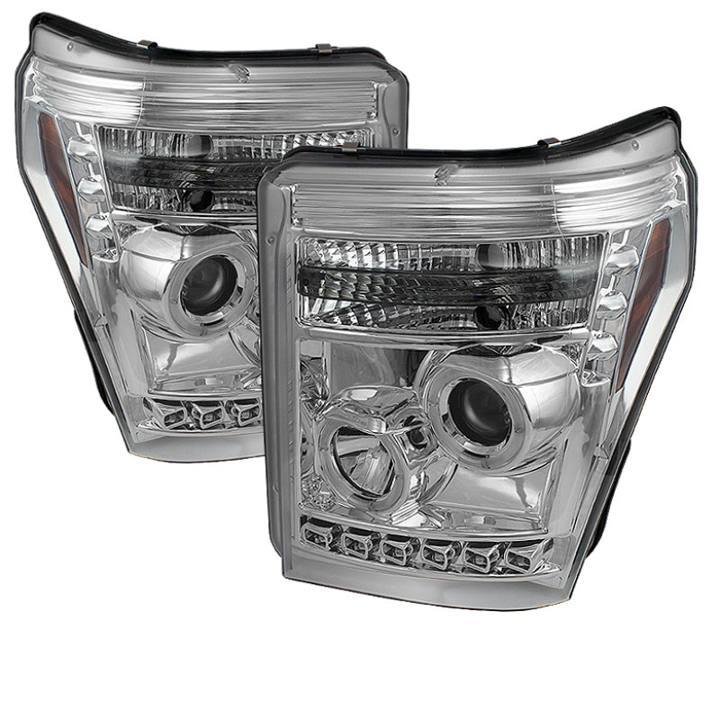 SPYDER Ford Super Duty 11-15 Projector Headlights CCFL Halo DRL Chrm Low 9006 PRO-YD-FS11-CCFL-C 5071736