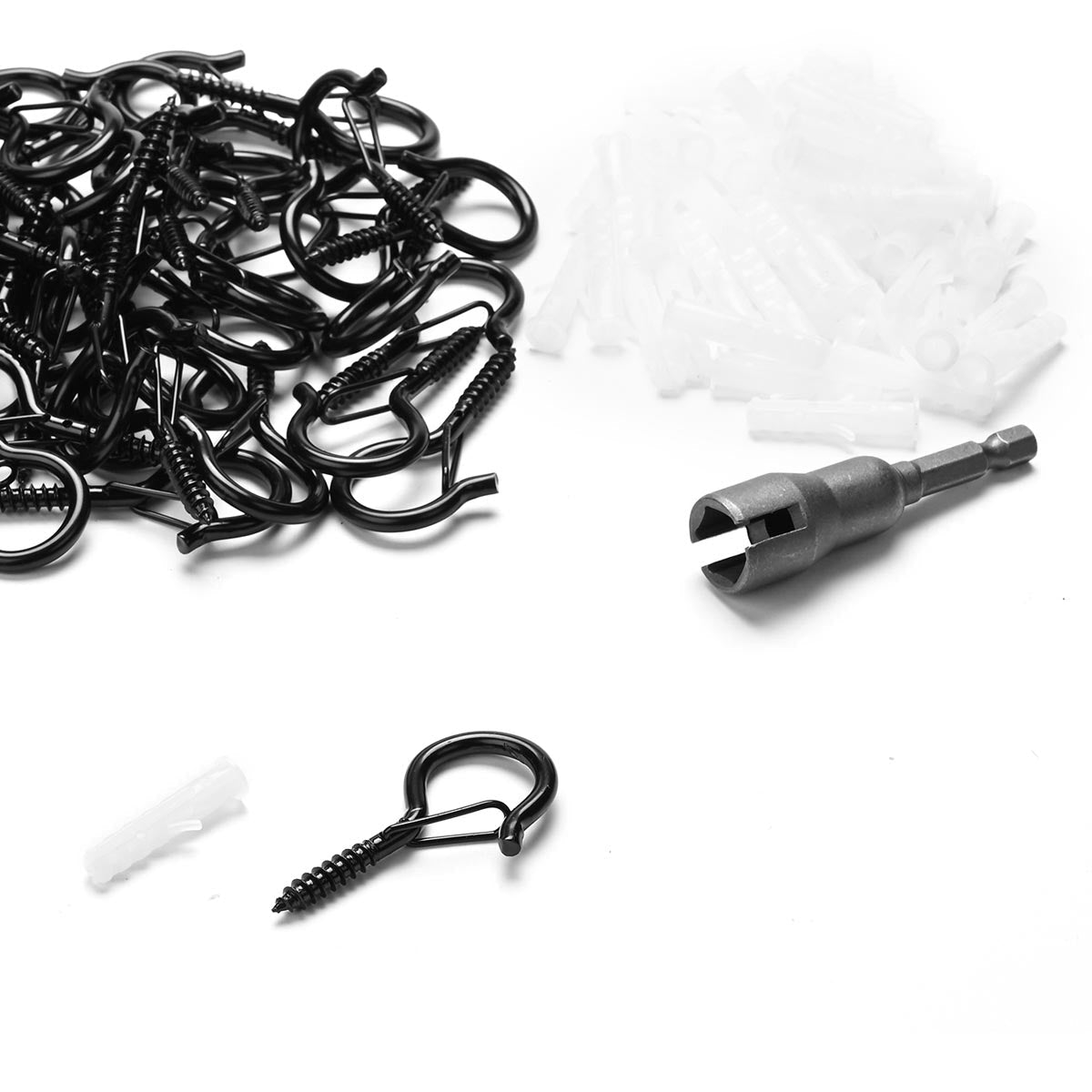 Yescom Q-Hanger Hooks with Safety Buckles 50ct. (+Wing Nut Driver)
