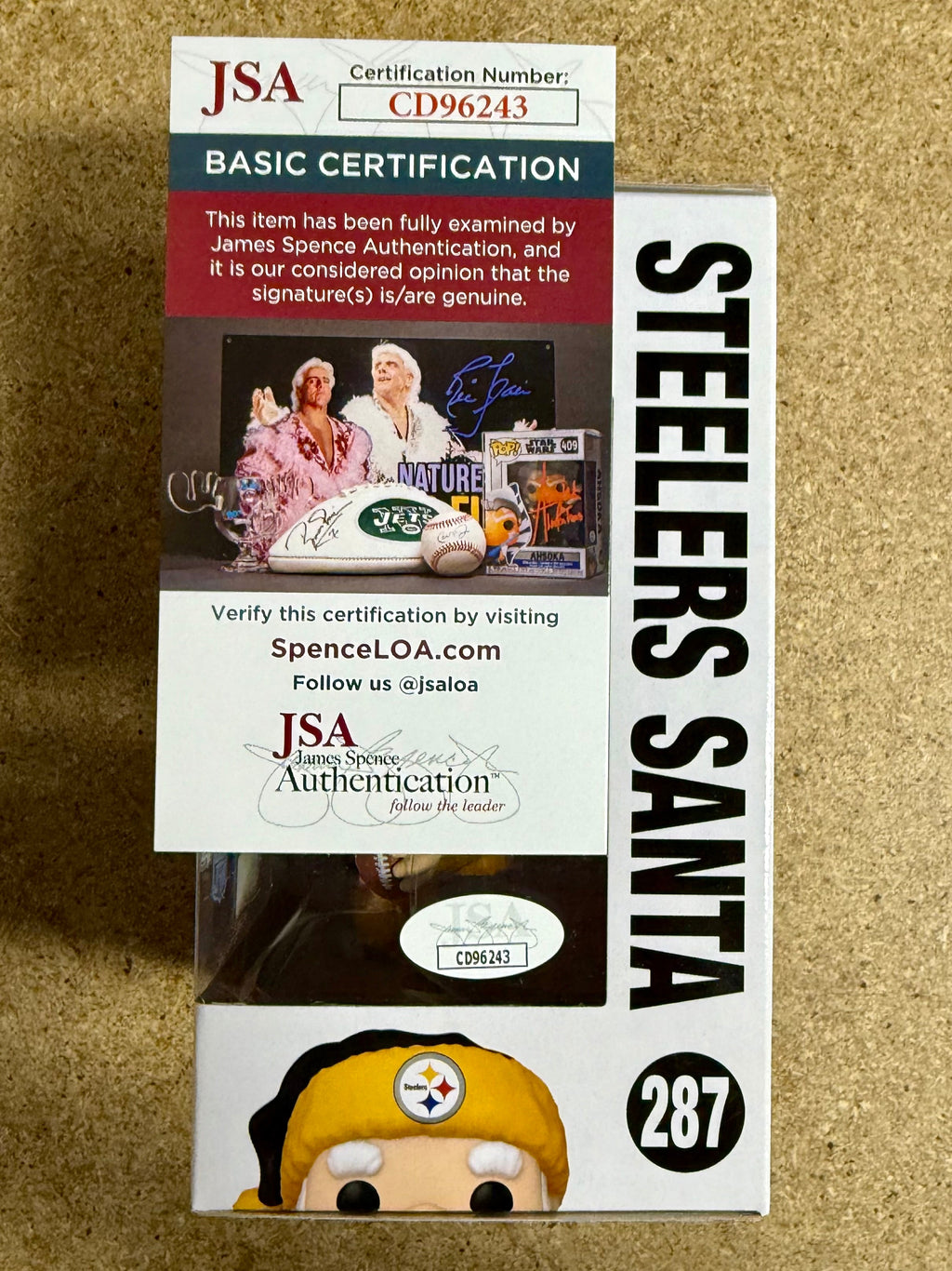 Brett Keisel Signed NFL Pittsburgh Steelers Santa Funko Pop! #287 With JSA COA