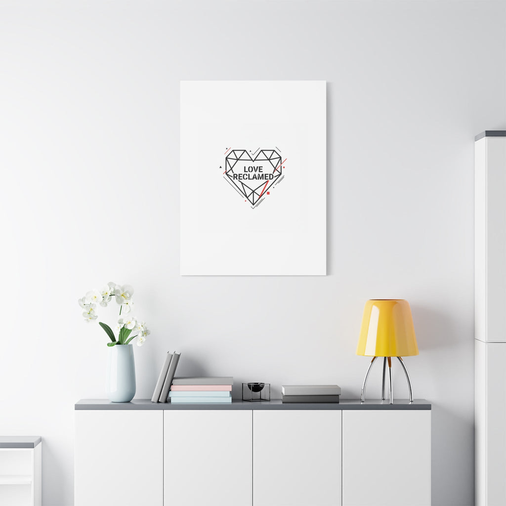 Love Reclaimed Canvas | modern heart design, minimalist love icon