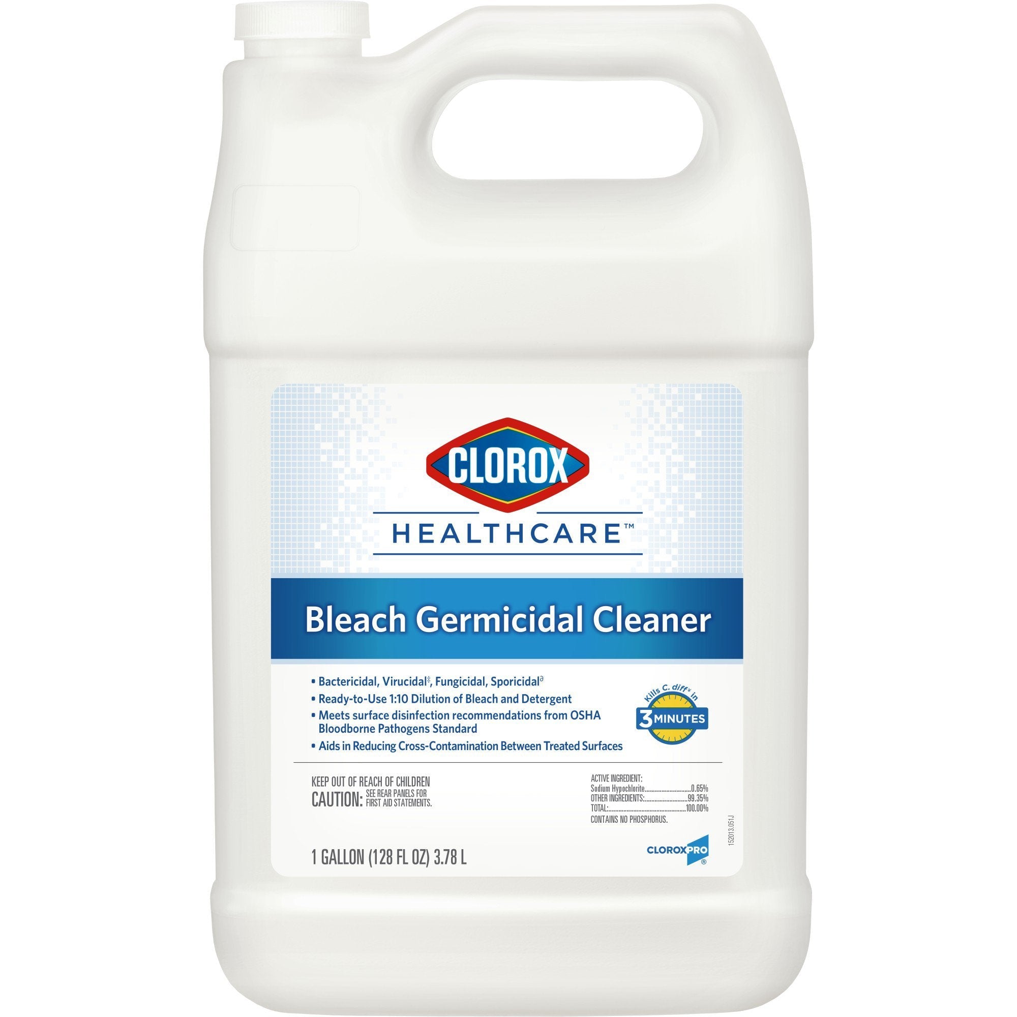 Clorox Healthcare® Bleach Germicidal Cleaner, Jug, 1 gal. 68978