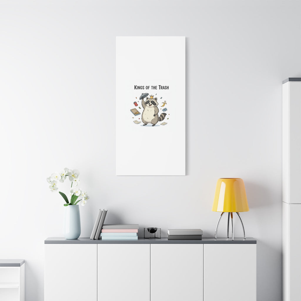 Kings of the Trash Canvas, Raccoon Doodle | Trash Panda, Goofy Critter Art