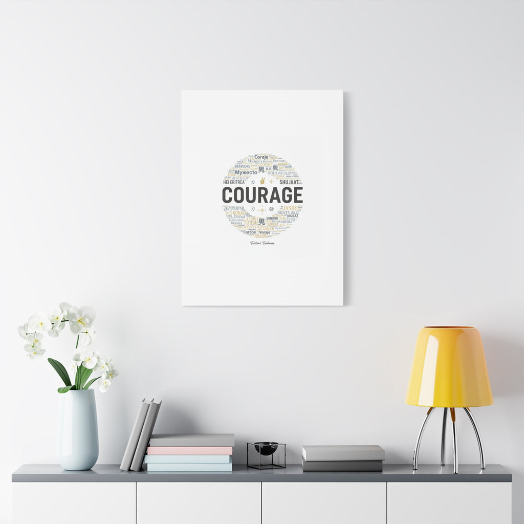 Courage Word Cloud Canvas | Fresh-Start Minimalism art print