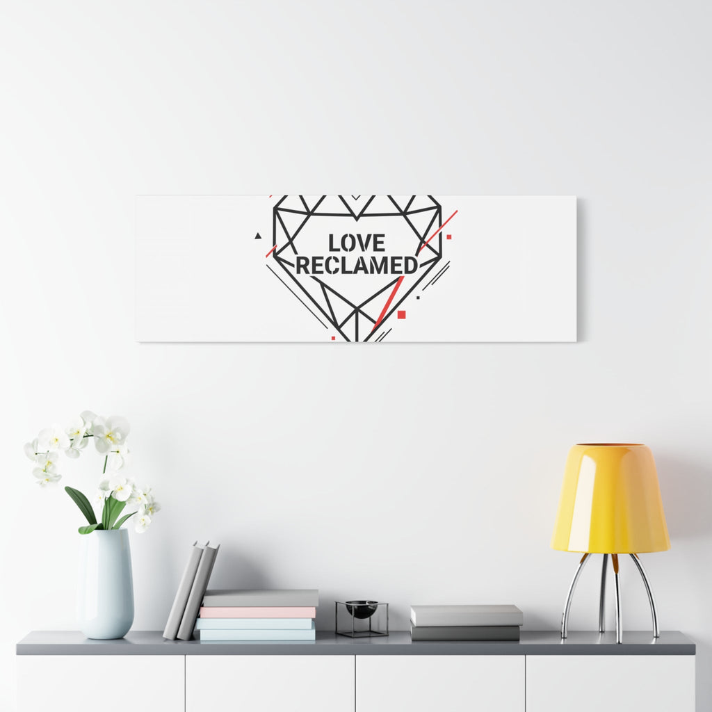 Love Reclaimed Canvas | modern heart design, minimalist love icon