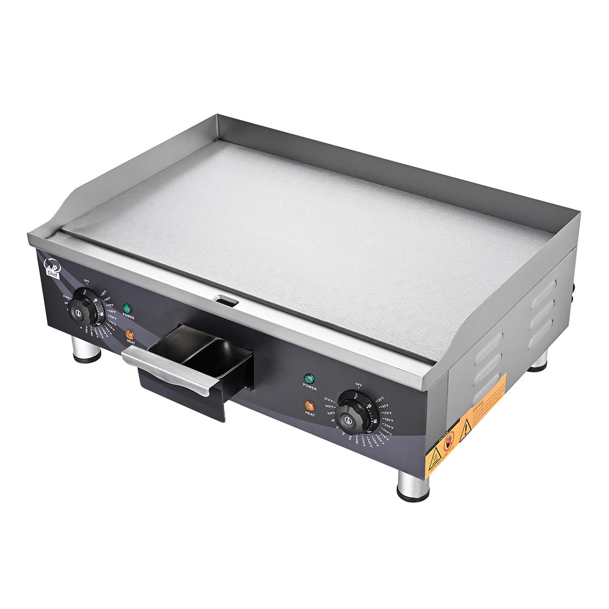 Yescom Electric Countertop Griddle Flat Grill 24in 3500W