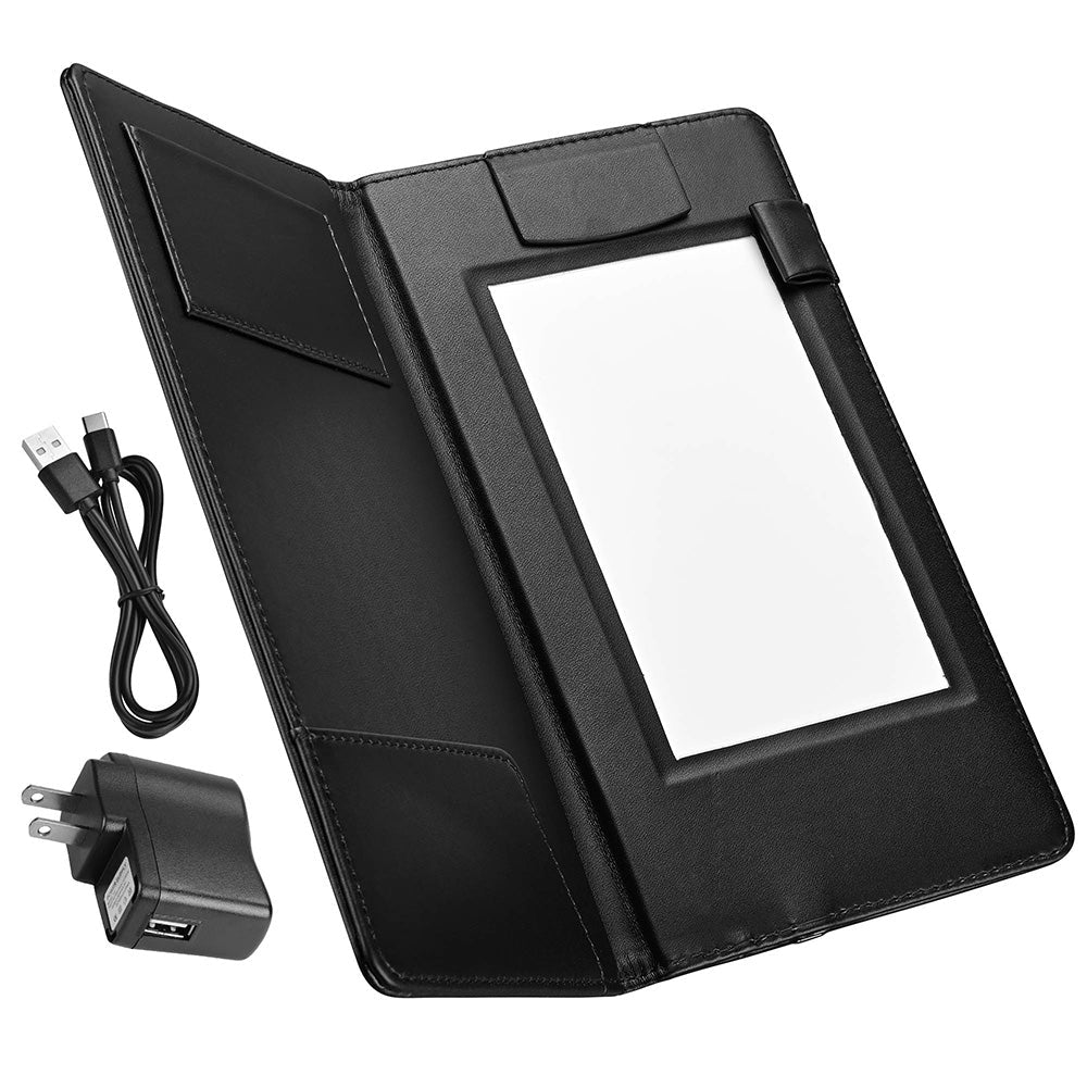 Yescom Personalized Check Presenters LED Menu Holder PU Leather 5x9in Set(5)